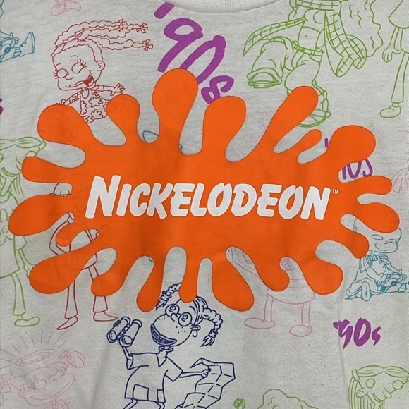 Nickelodeon 90's Rugrats Graphic All Over Print T-Shirt Women's Medium ? Neon - Picture 5 of 14